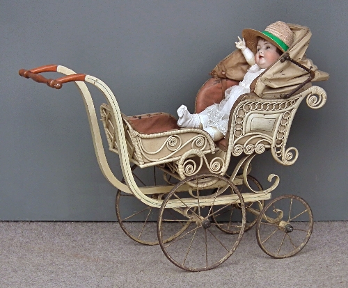 A Victorian child's cream painted