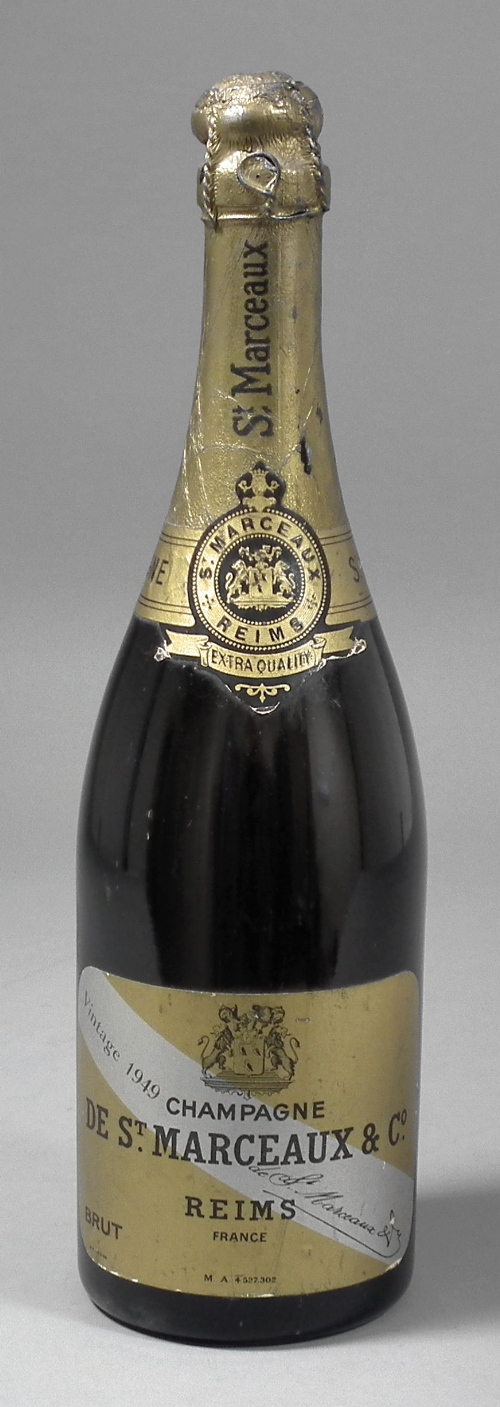 A bottle De St. Marceaux & Co 1949 vintage