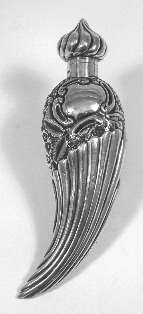 A late Victorian silver scent bottle