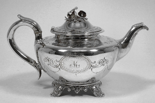 An early Victorian silver bulbous