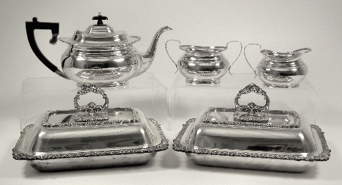 A pair of plated rectangular entree 15d11a