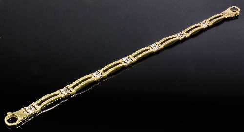 A modern 18ct white and yellow