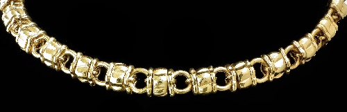 A modern 18ct gold box chain and 15d156