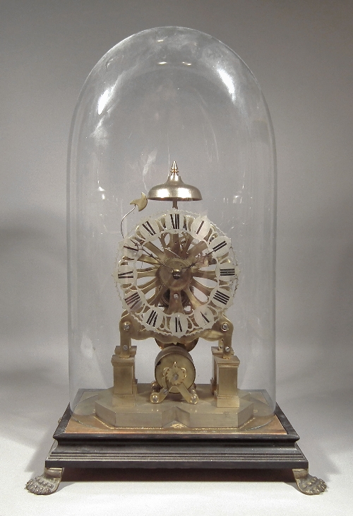 A brass framed skeleton timepiece 15d1e0