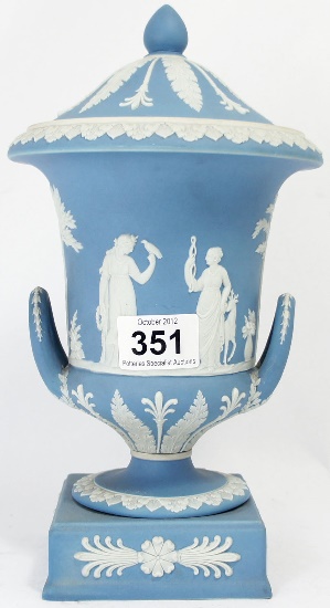 Wedgwood dipped blue Two handled