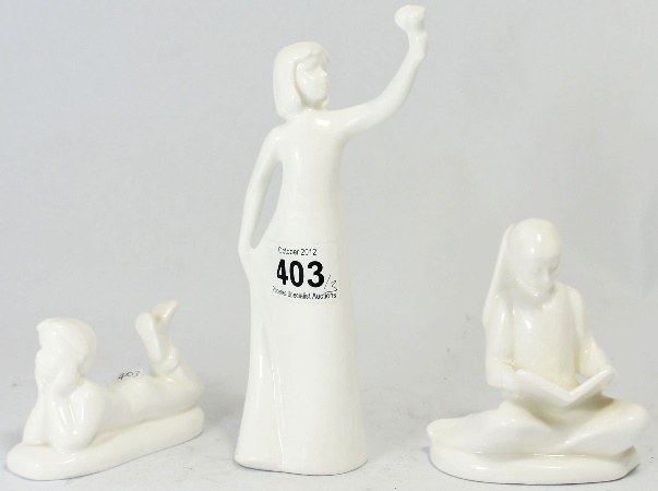Royal Doulton white Images figures
