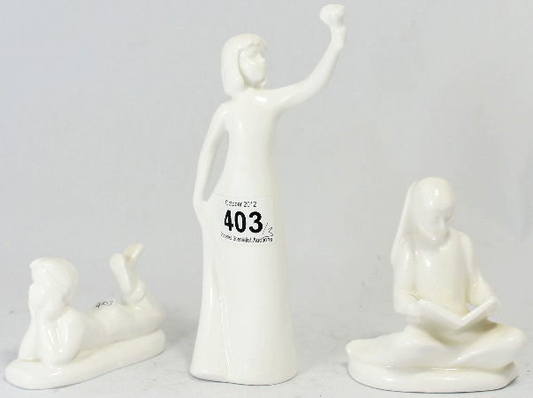 Royal Doulton white Images figures A