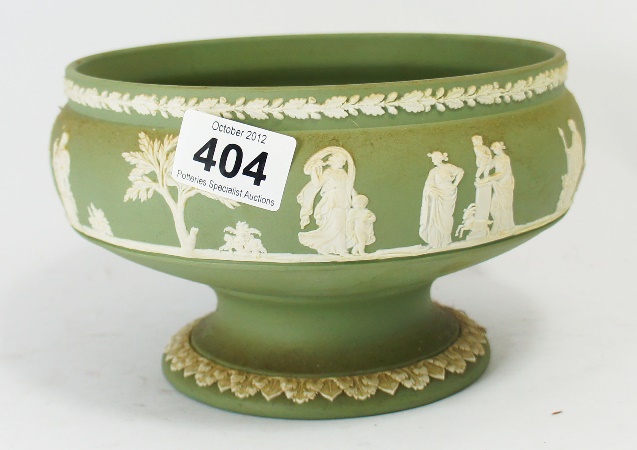 Wedgwood Green Jasperware footed Egg