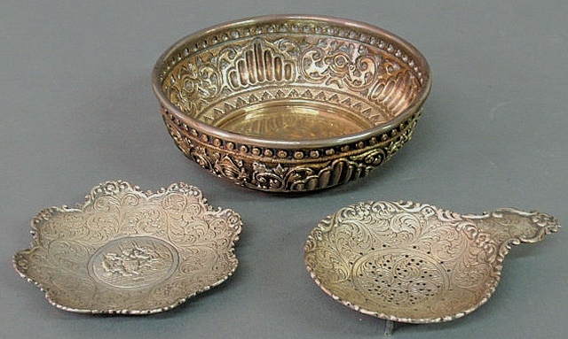 Continental silver repouss? decorated