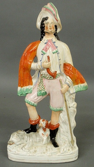 Staffordshire figure of a huntsman with