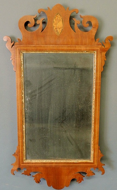 Chippendale mahogany mirror 19th 15ad44