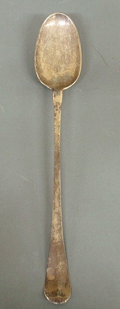 Early English silver basting spoon 15ad68