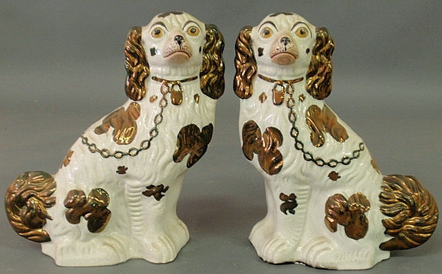 Large pair of 19th c. Staffordshire