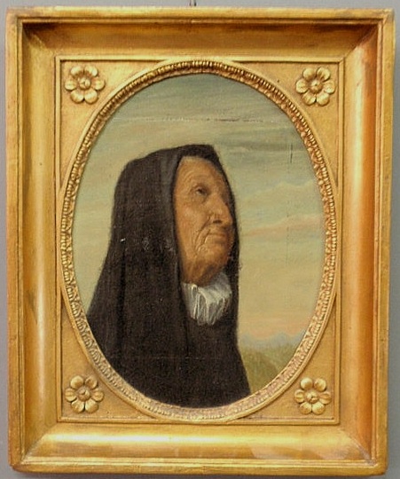 Oil on canvas portrait 19th c.