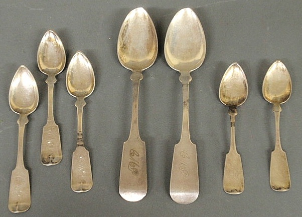 Five coin silver spoons by Henry 15ad74