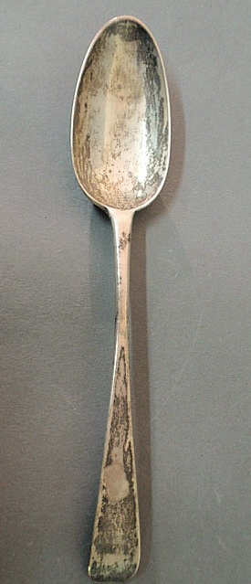 Coin silver serving spoon by Joseph
