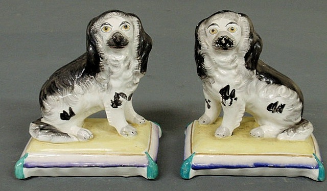 Pair of 19th c. Staffordshire black