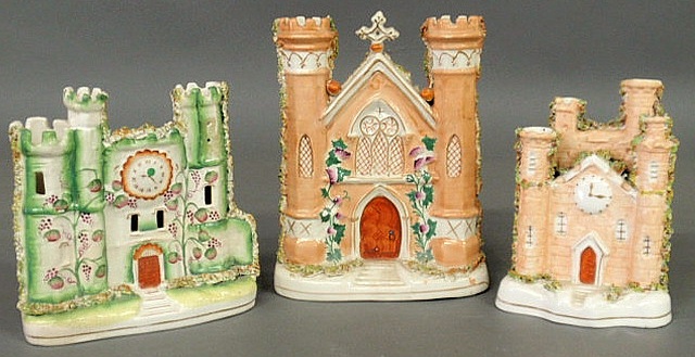 Two 19th c. Staffordshire castles each