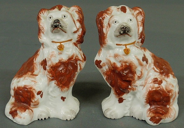 Pair of 19th c Staffordshire seated 15adad