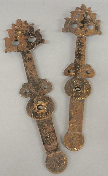 Pair of early German wrought iron