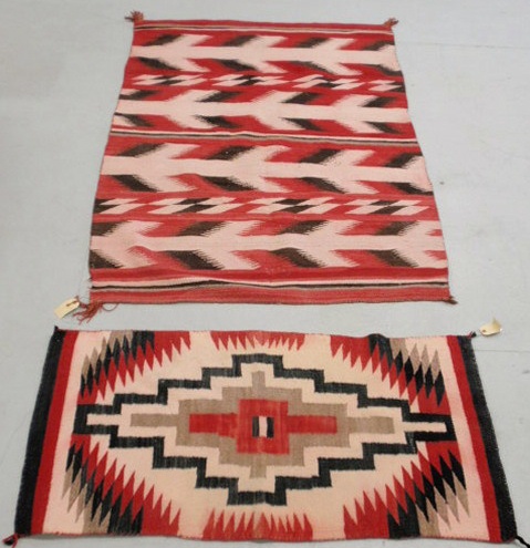 Two Navajo Indian rugs As found  15adcf
