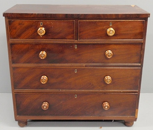 Empire mahogany chest of drawers