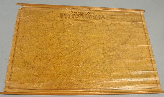 Large hanging map of Pennsylvania 15ae1c