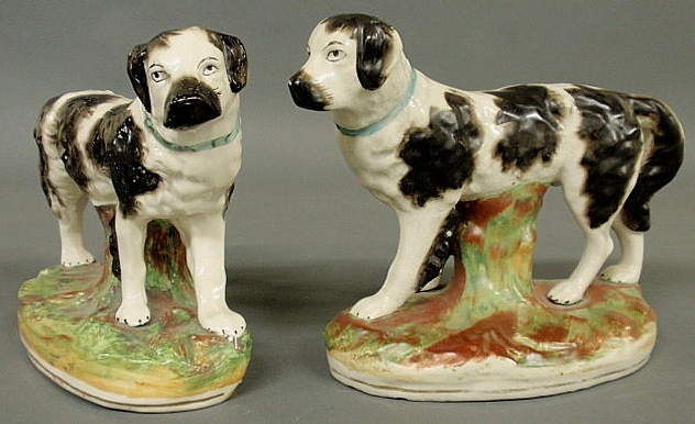 Large pair of 19th c Staffordshire 15ae35