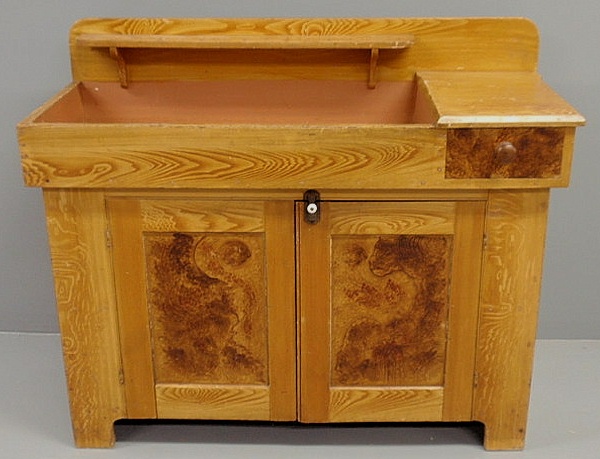 Pennsylvania dry sink c.1850 with yellow