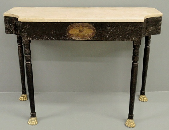 French console table with black