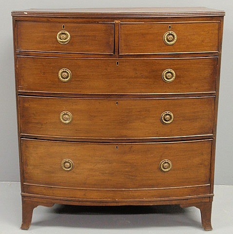 George III mahogany bow front chest 15ae86