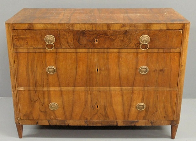 Biedermeier burl wood chest of 15ae95