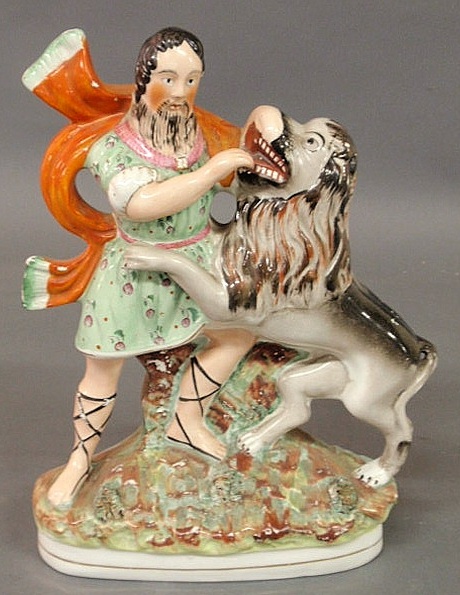 Staffordshire figure of Samson