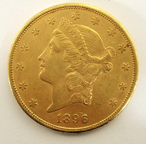 1896 S Liberty double eagle twenty dollar 15aeea