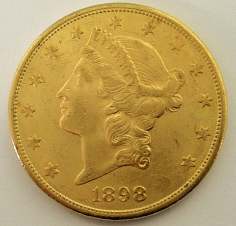 1898 S Liberty double eagle twenty dollar 15af08