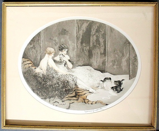 Signed Louis Icart "Spilled Milk/