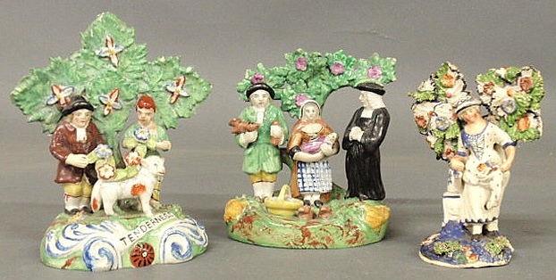 Three 19th c Staffordshire figural 15af20