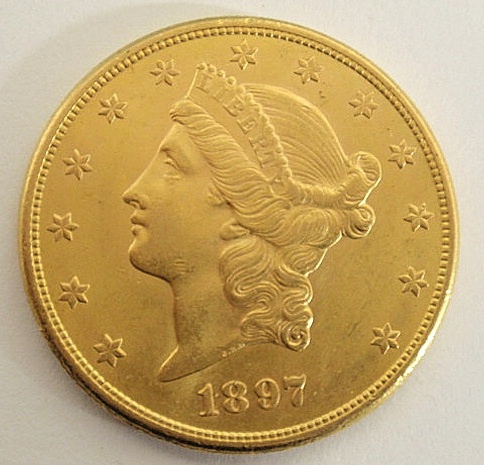 1897 S Liberty double eagle twenty dollar 15af28