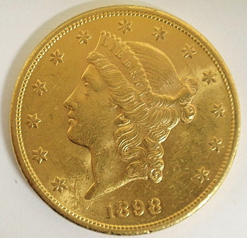 1898 S Liberty double eagle twenty-dollar