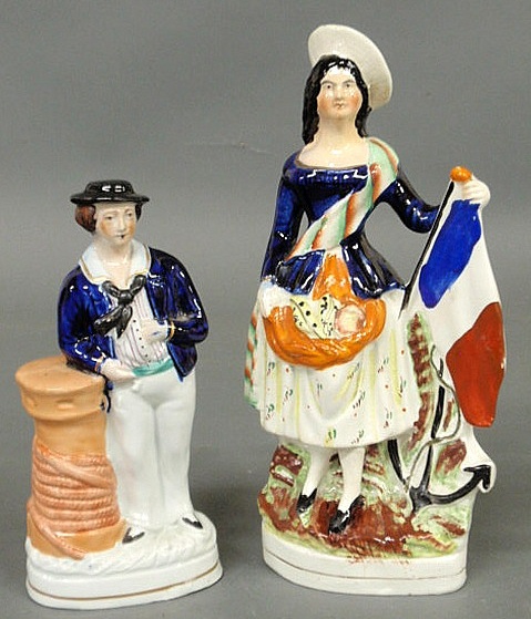 Two 19th c Staffordshire figures  15af24