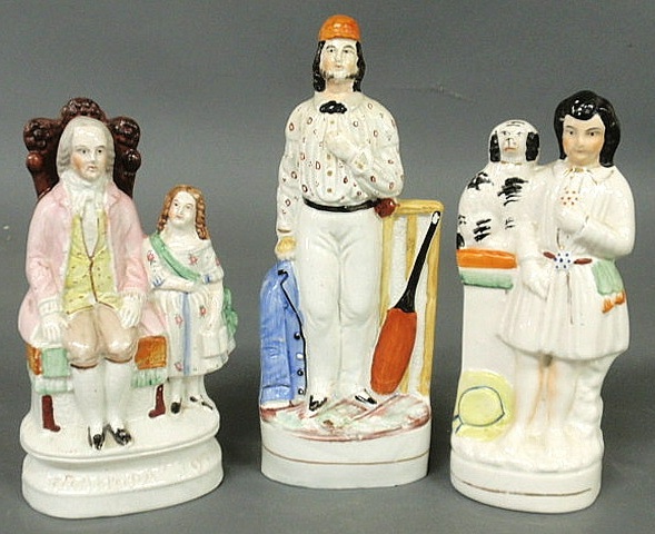 Three 19th c. Staffordshire figures-