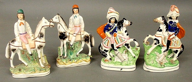 Two pairs of 19th c Staffordshire 15af6d