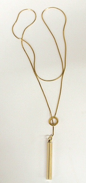 Ladies 14k gold snake chain necklace