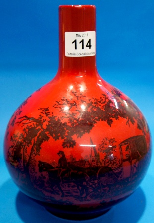 Royal Doulton Flambe Woodcut Vase 15affa