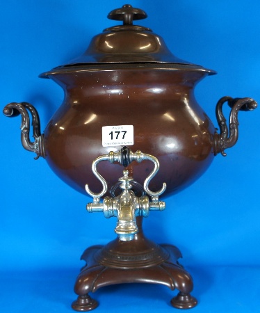 Victorian Copper Tea Urn height