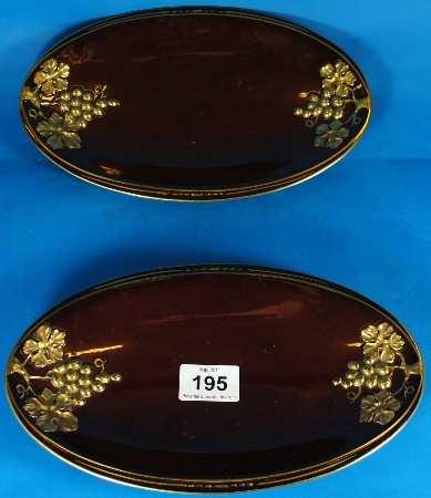 Carlton Rouge Royale x 2 Oval Dishes 15b040