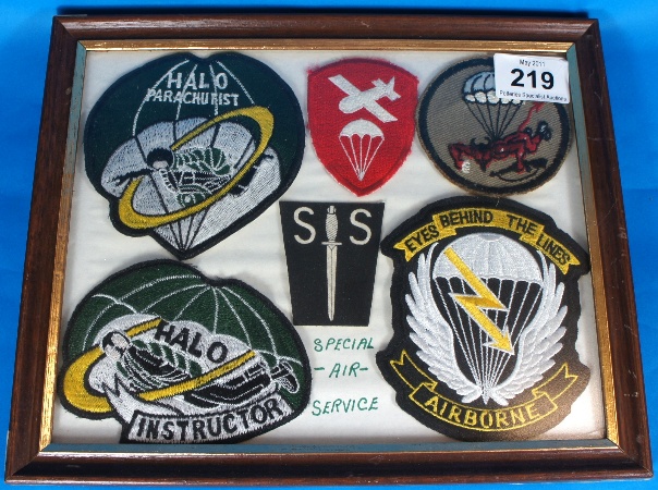 A frames set of 6 SAS cloth badges (6)