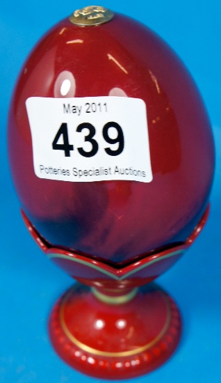 Royal Doulton Flambe Egg in Stand 15b0e4