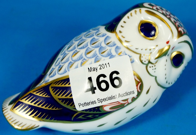 Royal Crown Derby Paperweights Owl (gold