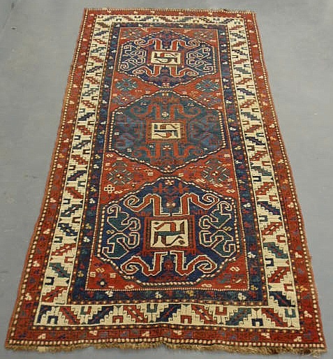 Kazak oriental hall carpet with 15b115